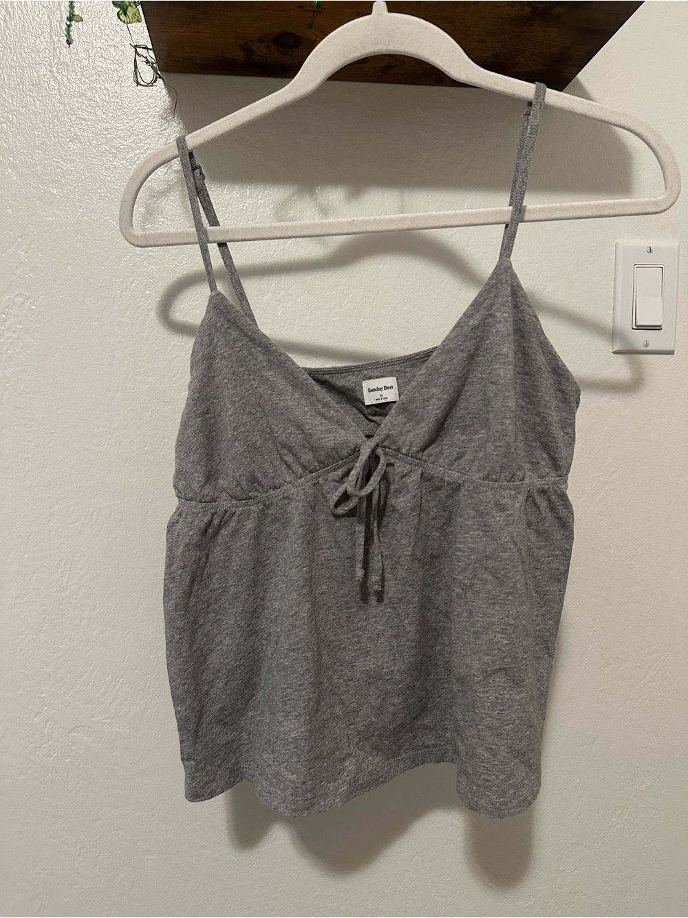 Sunday Best Grey Tie-Front Cami